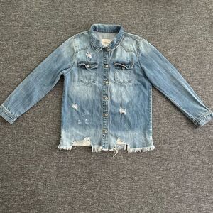 Women's Distressed Blue Denim Jacket